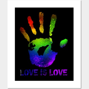 Love is Love Hand Print Posters and Art